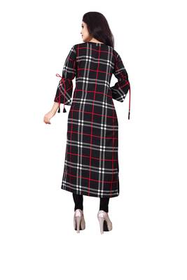 Women's Black Rayon kurti 2