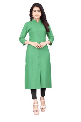 Women's Sky Blue Rayon kurti 1