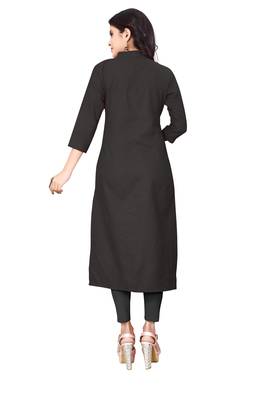 Women's Black Rayon kurti 2