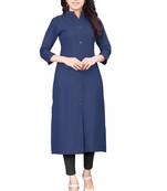 Women's Blue Rayon kurti