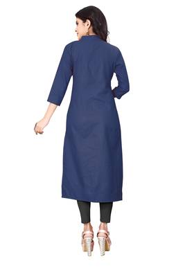 Women's Blue Rayon kurti 2