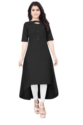 Women's Black Rayon kurti 1