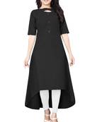 Women's Black Rayon kurti
