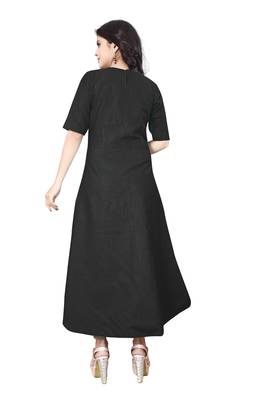 Women's Black Rayon kurti 2