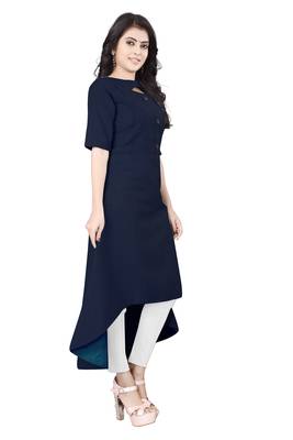 Women's Blue Rayon kurti 3