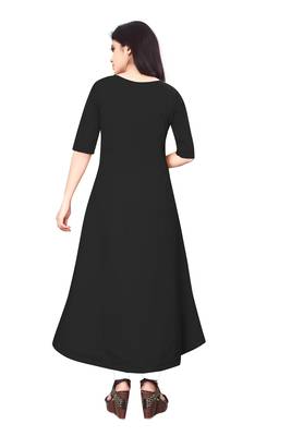 Women's Black Rayon kurti 2