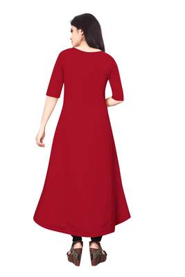 Women's Red Rayon kurti 2