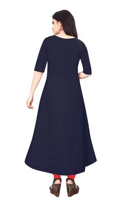 Women's Blue Rayon kurti 2