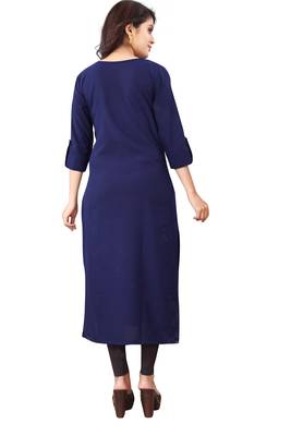 Women's Blue Rayon kurti 2