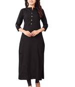 Women's Black Rayon kurti