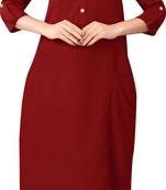 Women's Maroon Rayon kurti