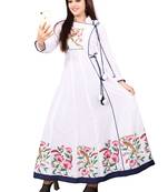 Women's White Rayon kurti