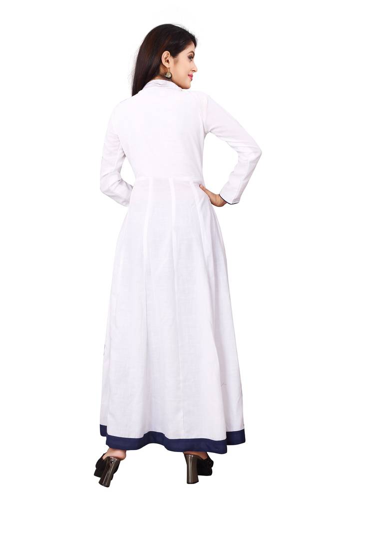 Women's White Rayon kurti