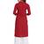 Women's Maroon Rayon kurti