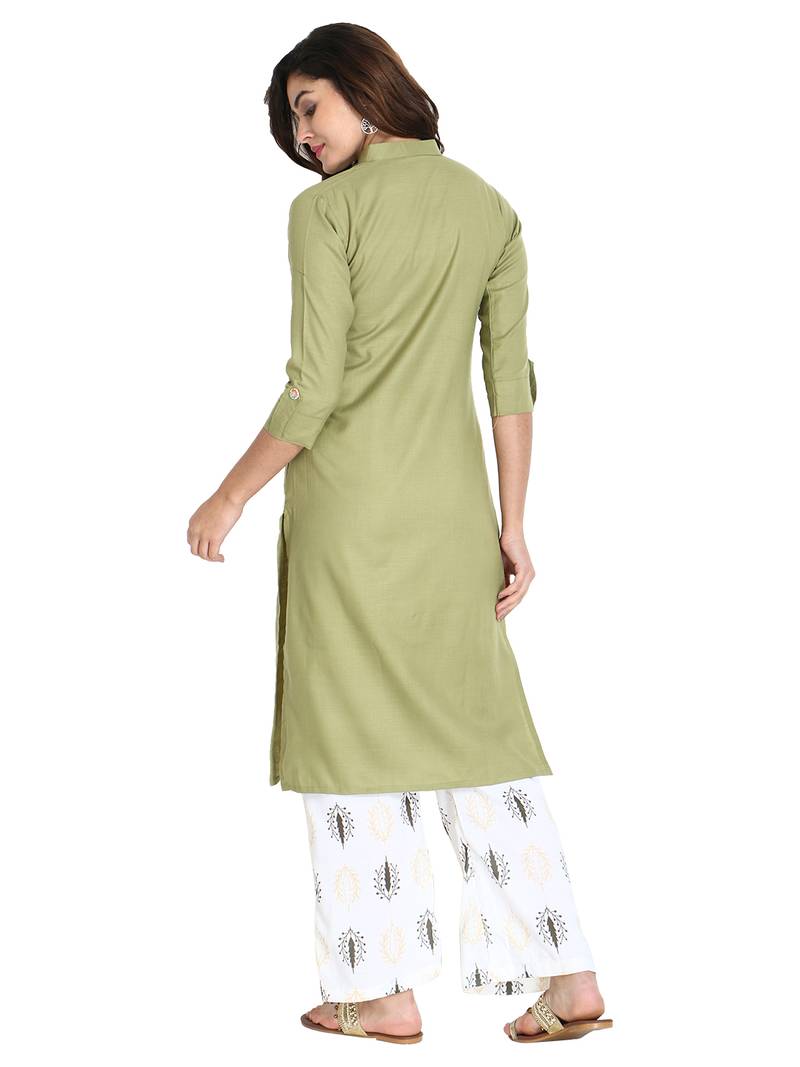 Women's Pista Rayon kurti