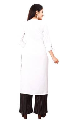 Women's White Rayon kurti 2