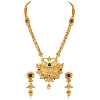 Traditional Kuiri design Gold toned Necklace Set For Women 1