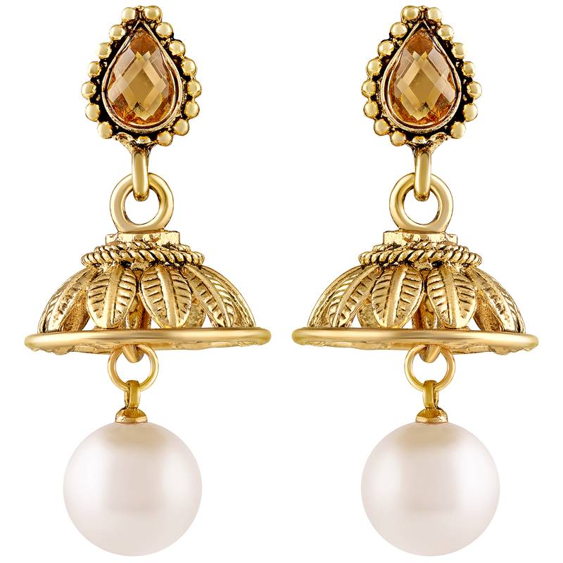 Kundan Gold toned Necklace Set For Women