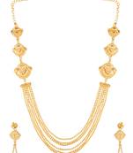 Attractive 1 Gram High Gold plated MultiString Necklace Set For Women