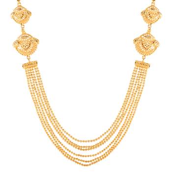 Attractive 1 Gram High Gold plated MultiString Necklace Set For Women 3