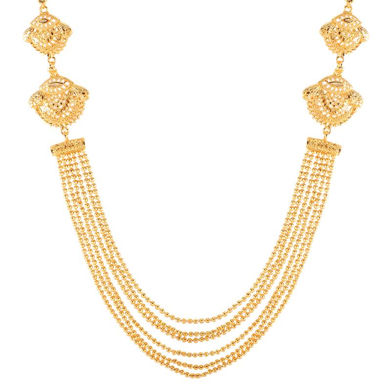 Attractive 1 Gram High Gold plated MultiString Necklace Set For Women