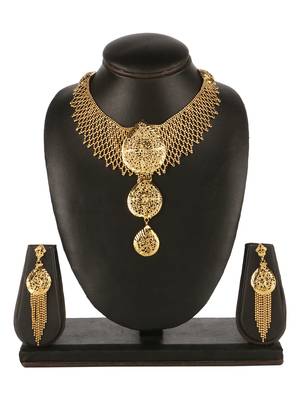 designer 1 Gram High Gold plated Necklace Set For Women 1
