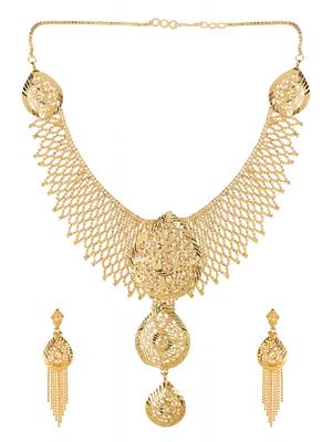 designer 1 Gram High Gold plated Necklace Set For Women 2