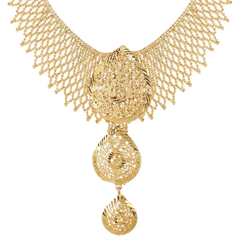 designer 1 Gram High Gold plated Necklace Set For Women