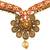Kundan Pearl Studded Gold toned Necklace Set For Women