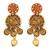 Kundan Pearl Studded Gold toned Necklace Set For Women