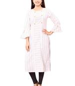 Women's White Rayon kurti