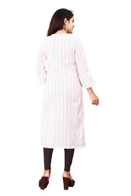 Women's White Rayon kurti 2