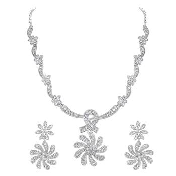 Stylish Silver toned Necklace Set For Women 1