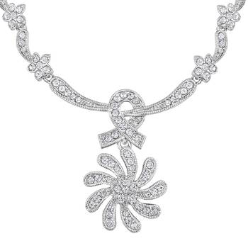 Stylish Silver toned Necklace Set For Women 3