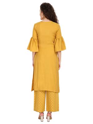 Women's Musterd Rayon kurti 2