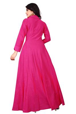 Women's Pink Rayon kurti 2