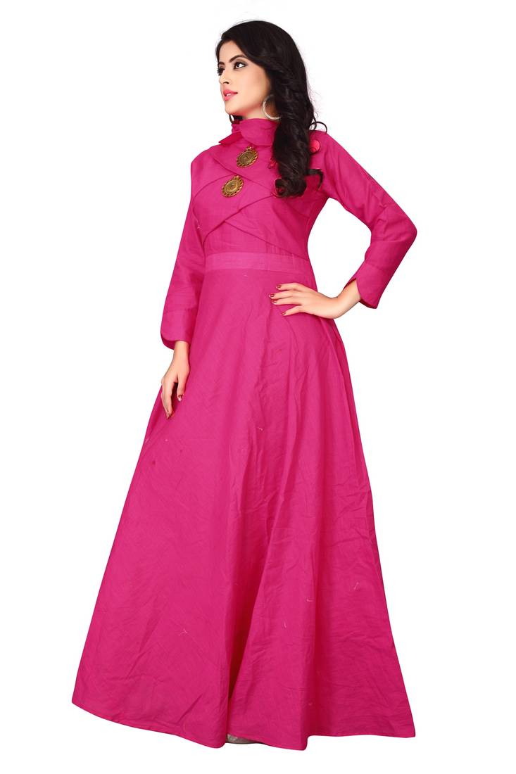 Women's Pink Rayon kurti