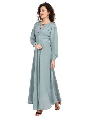 Women's Grey Rayon kurti 3