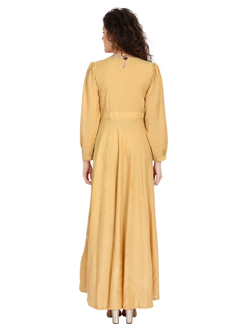 Women's Beige Rayon kurti