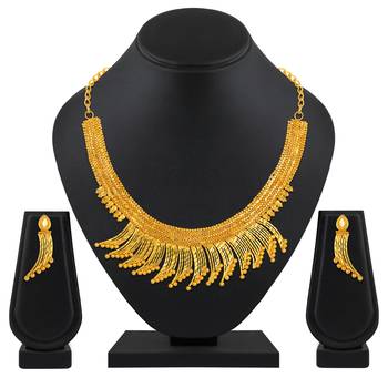 Fancy One gram Gold plated Necklace Set 1
