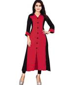 Women's Red Rayon kurti