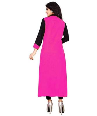 Women's Pink Rayon kurti 2