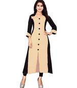 Women's Beige Rayon kurti