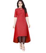 Women's Red Rayon kurti