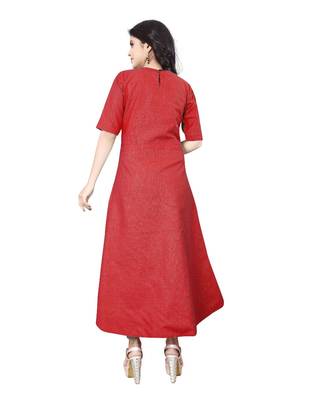 Women's Red Rayon kurti 2