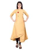 Women's Beige Rayon kurti
