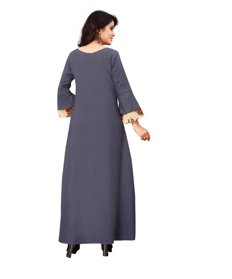 Women's Grey Rayon kurti