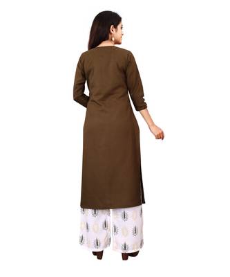 Women's Mahendi Green Rayon kurti 2