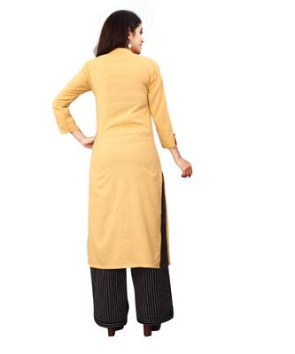 Women's Beige Rayon kurti 2
