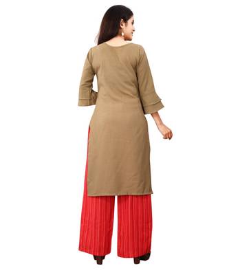 Women's Mahendi Green Rayon kurti 2